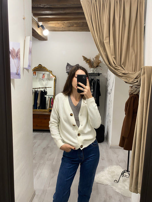 Cardigan in maglia bottoni